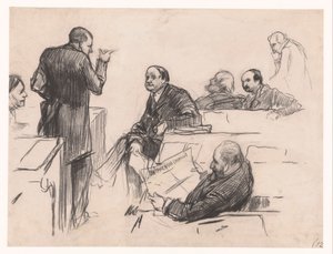Kamerleden mr. H.C. Verniers van der Loeff, mr. A.J.W. Farncombe Sanders, mr. G.M. van der Linden, J. Willink en Jhr. mr. Ruys van Beerenbroek