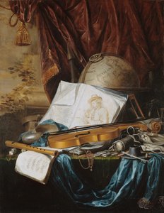Stilleven met muziekinstrumenten