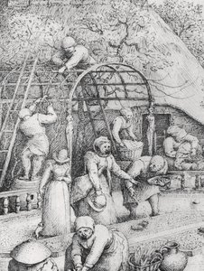 Detail van Lente door Pieter Bruegel the Elder