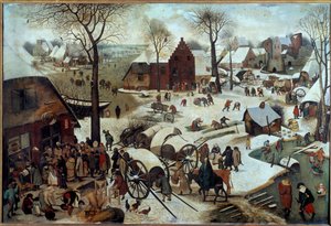 Betaling van de tiende of de volkstelling in Bethlehem
