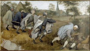De parabel van de blinden door Pieter Bruegel the Elder
