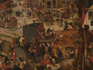 Een Dorpsfeest, Met een Theatervoorstelling en een Processie ter Ere van St Hubert en St Anthony