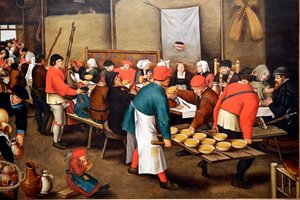 Evora Museum. Brueghel, Pieter de Jongere (ca.1564-1638). Bruiloftsfeest (of Boerenbruiloft) door Pieter the Younger Brueghel