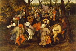 Boerenbruiloft Dans door Pieter Brueghel the Younger
