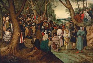 Sint Johannes de Doper predikt tot de menigte