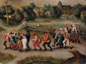 Sint-Jansdansers in Molenbeeck, 1592 door Pieter Brueghel the Younger