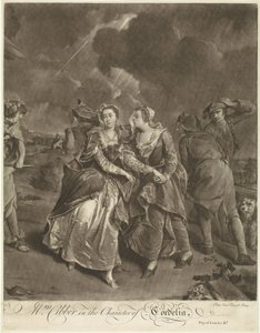 Actrice Susannah Maria Cibber in de rol van Cordelia door Pieter van Bleeck