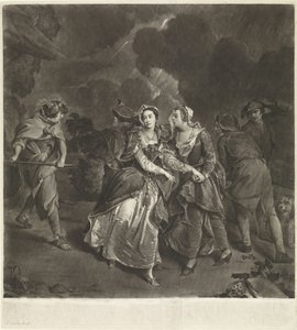 Actrice Susannah Maria Cibber in de rol van Cordelia door Pieter van Bleeck