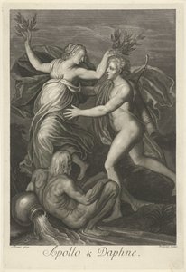 Apollo en Daphne door Pieter van Gunst