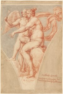 Venus en Cupido (naar Rafaël) door Pieter van Lint