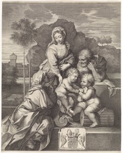 Heilige familie met Elisabet en Johannes de Doper