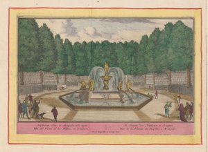 Fontein van de dolfijnen in Aranjuez door Pieter van den Berge