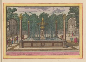 Fontein van de doornuittrekker in de tuinen van het Koninklijk Paleis van Aranjuez
