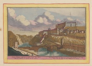 Gezicht op het Alcázar te Toledo door Pieter van den Berge