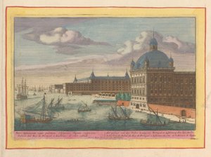 Gezicht op het Koninklijk Paleis te Lissabon door Pieter van den Berge