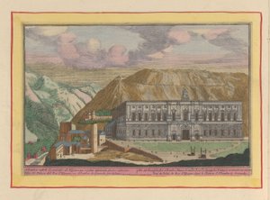 Gezicht op het Paleis van Karel V te Granada door Pieter van den Berge