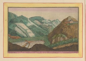 Gezicht op het paleis en de tuinen van de Moorse koningen te Granada door Pieter van den Berge