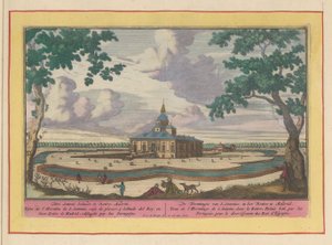 Kerk van de Heilige Antonius in de tuinen van het Palacio del Buen Retiro te Madrid door Pieter van den Berge