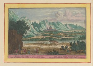 Landschap met Escorial door Pieter van den Berge