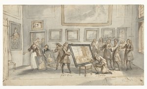 Prins Eugenius van Savoye bij de kunsthandelaar J.P. Zomer door Pieter van den Berge