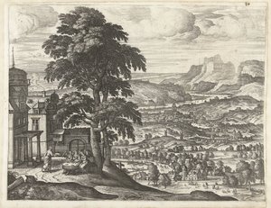 Abraham voedt de drie engelen