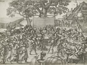 Boerenbruiloft door Pieter van der Borcht (I)