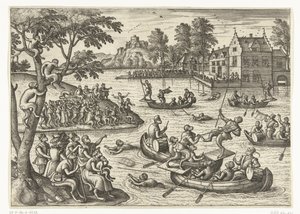 Steekspel op het water door Pieter van der Borcht (I)