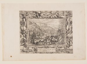 Februari, uit De Twaalf Maanden door Pieter van der Borcht