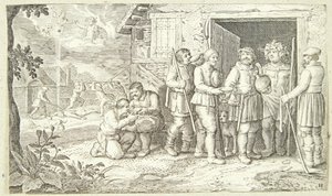 Jakob en het gespikkelde vee door Pieter van der Borcht