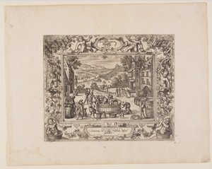 September, van De Twaalf Maanden door Pieter van der Borcht