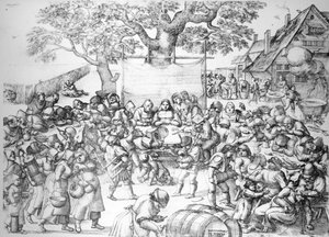 Het Bruiloftsfeest, 1560 door Pieter van der Borcht