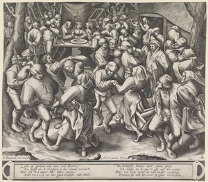 Dans op boerenbruiloft door Pieter van der Heyden