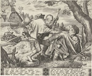Parabel van de twee blinden door Pieter van der Heyden