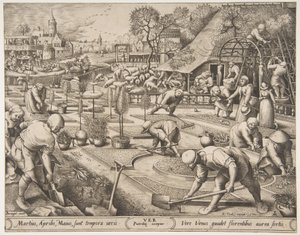 Lente uit De seizoenen, 1570 door Pieter van der Heyden