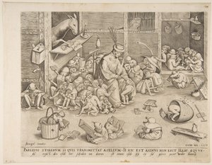 De ezel op school, 1557