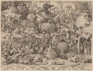 Trots door Pieter van der Heyden after Pieter Bruegel the Elder