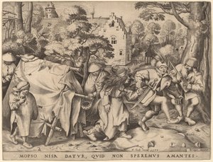 De Bruiloft van Mopsus en Nisa door Pieter van der Heyden after Pieter Bruegel the Elder