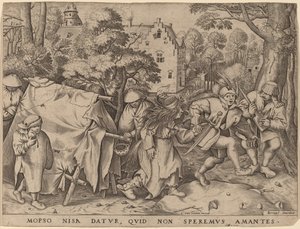 De Bruiloft van Mopsus en Nisa door Pieter van der Heyden after Pieter Bruegel the Elder