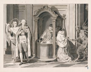 Biecht of Boetedoening uit De Zeven Sacramenten door Pietro Antonio Novelli