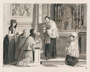 Heilige Communie of De Eucharistie uit De Zeven Sacramenten