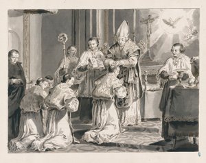Wijding uit De Zeven Sacramenten door Pietro Antonio Novelli