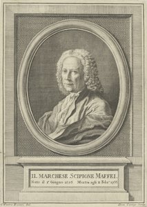 Portret van de dichter Scipione Maffei 1675-1755, ca. 1750 door Pietro Antonio Rotari