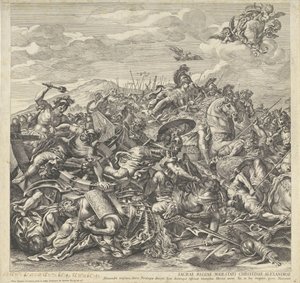 Slag bij Arbella (linker deel) door Pietro Aquila