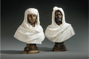 Bustes van een Sheikh en een Sheikha, ca. 1865-70