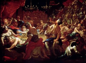 Het feest van Belsazar door Pietro Dandini