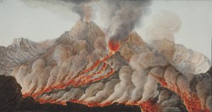 Plaat X uit Campi Phlegraei: Observaties van de Vulkanen van de Twee Siciliën door William Hamilton door Pietro Fabris