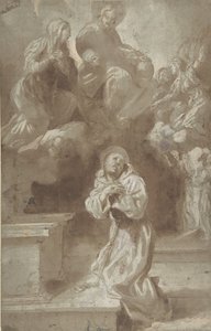 Christus en de Maagd verschijnen aan Sint Franciscus