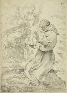 Franciscus van Assisi met het Christuskind in zijn armen
