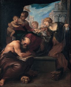 Het mystieke huwelijk van Sint Catharina, 1595-1599 door Pietro Faccini