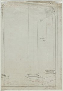 Architecturale Tekening van Kolommen (verso) door Pietro Fancelli